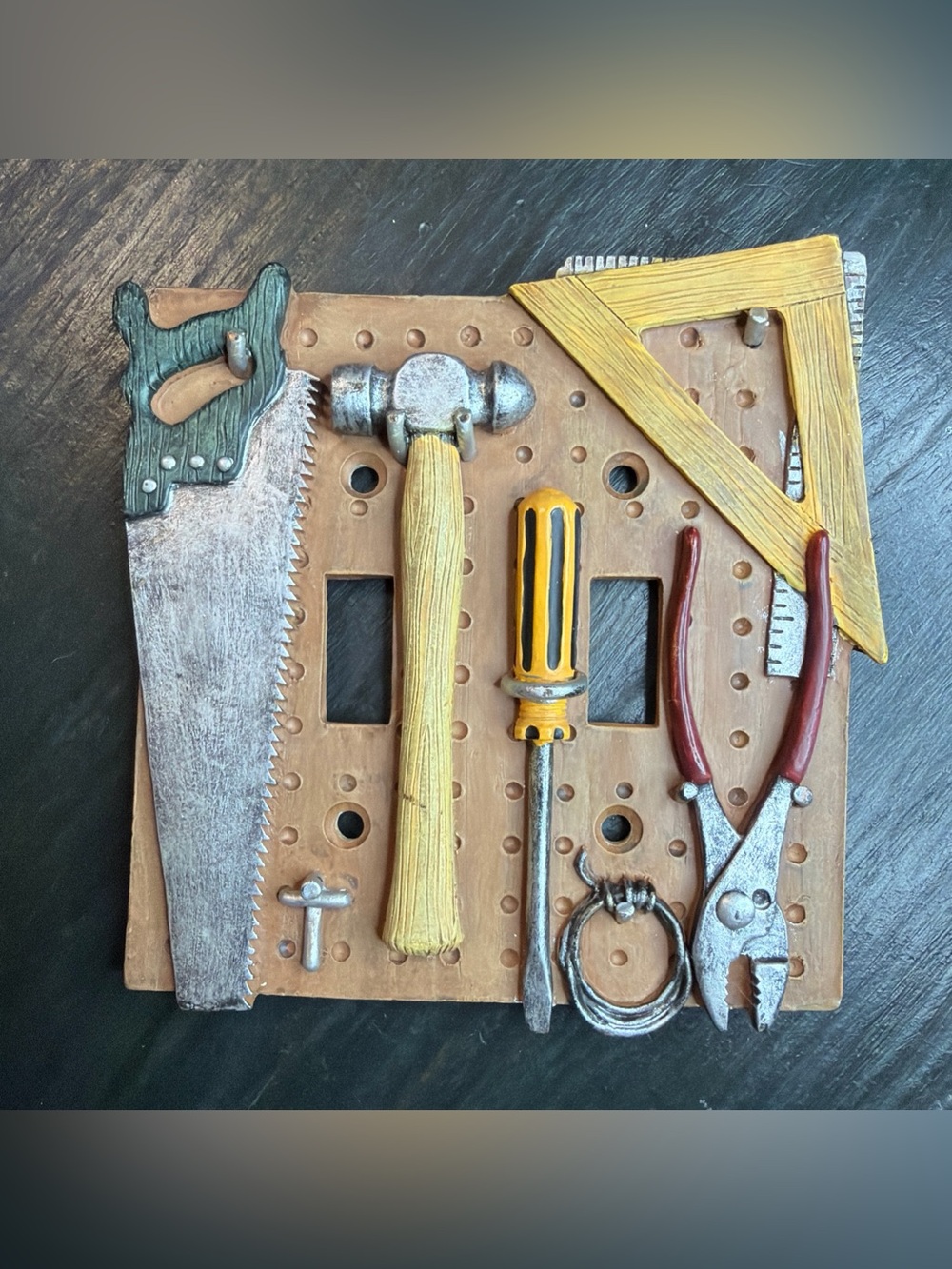 Garage Tools Shed 3D 2 Light Switch Cover Plate Garage Tools Resin